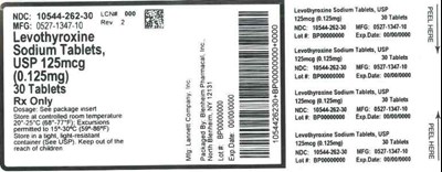 0.125mg 30ct (Label Levothyroxine Sodium Tabs 0 125mg Bpi(10544 262 30) Lannett(0527 1347 10) Rev2)